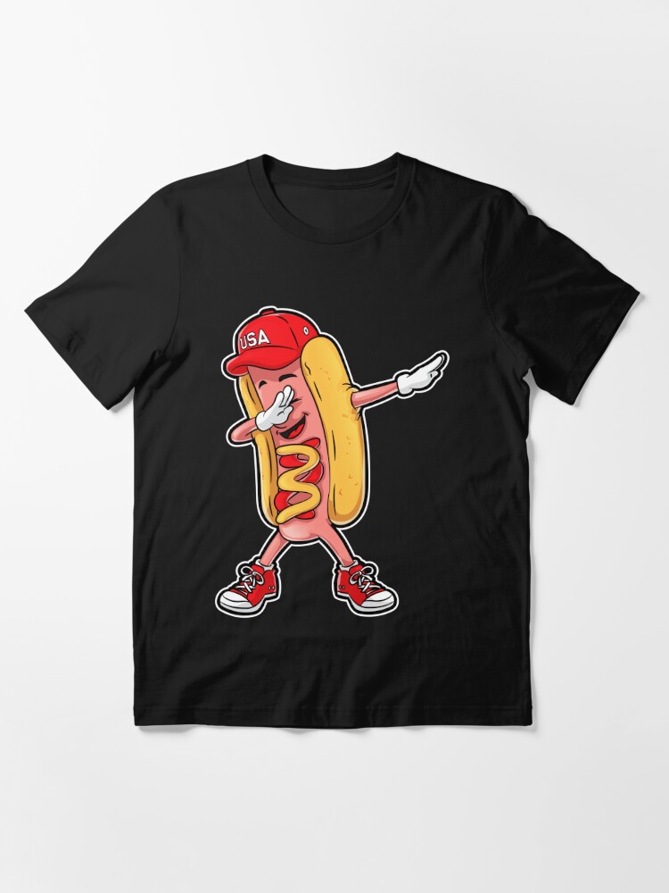 Hot dog Dabbing T shirt Funny Meme Hotdog Merica USA T-shirt