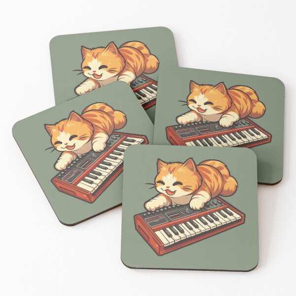 Item preview, Kawaii Cat & Vintage Synthesizer designed and sold by Sitchko.
