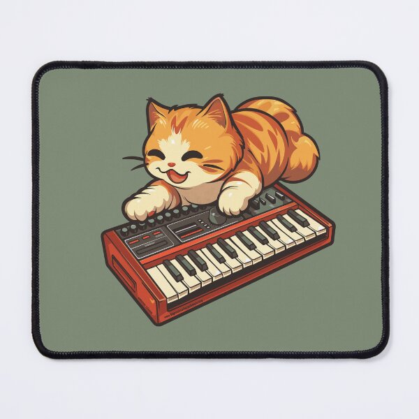 Item preview, Kawaii Cat & Vintage Synthesizer designed and sold by Sitchko.