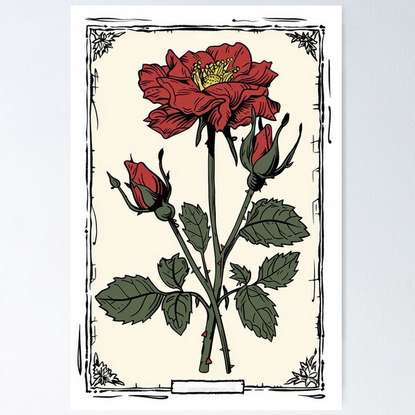 Item preview, Elegant Rose Reverie: Tarot Inspired Floral Art designed and sold by DHarmonyStudio.