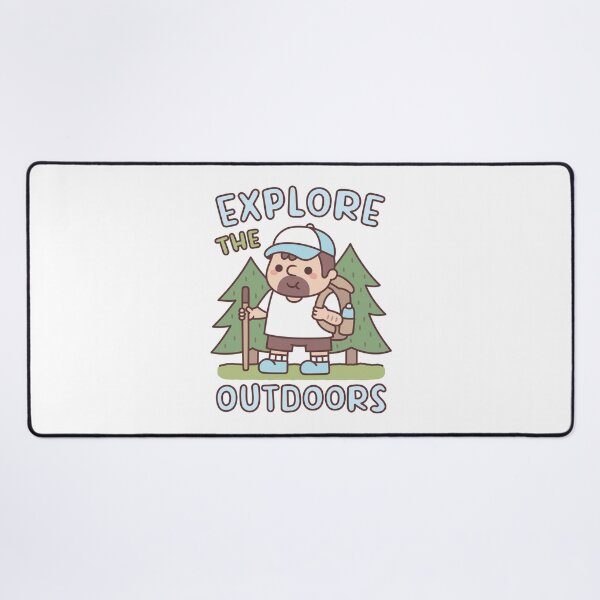 Item preview, Cute Hiking Explore The Outdoors Cartoon designed and sold by rustydoodle.