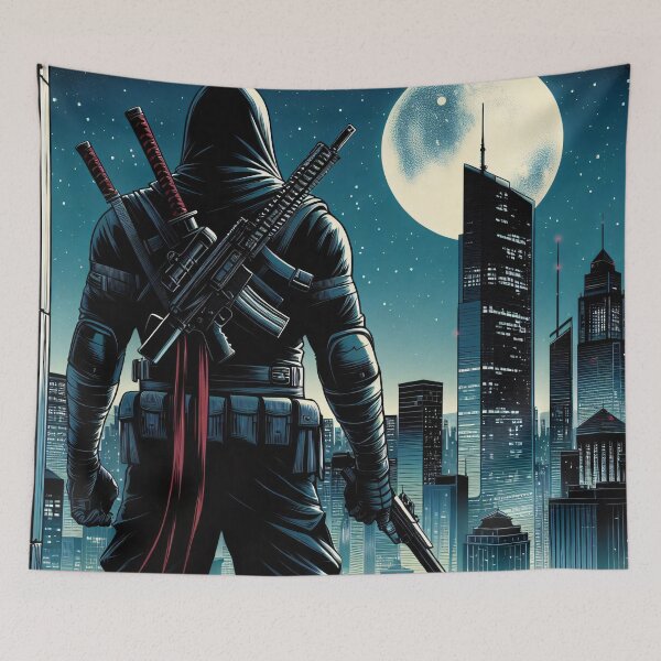 Item preview, Modern Comic Art, Ninja on the Roof 10 designed and sold by Salimgor Hangaround Music.