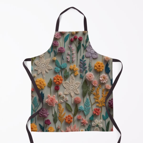 Item preview, Whimsical Colorful 3D Crochet Flowers Art Design designed and sold by jukara4488.