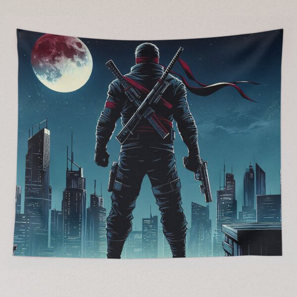 Item preview, Modern Comic Art, Ninja on the Roof 11 designed and sold by Salimgor Hangaround Music.