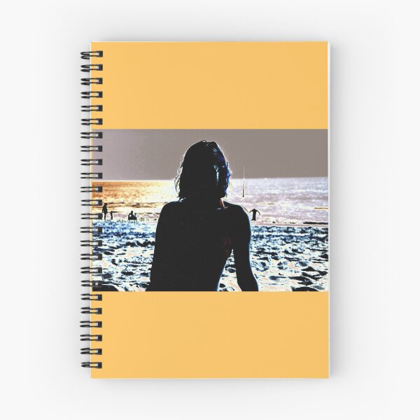 Item preview, Filtered photograph of woman silhouette on the beach designed and sold by Carré Comme Orange.