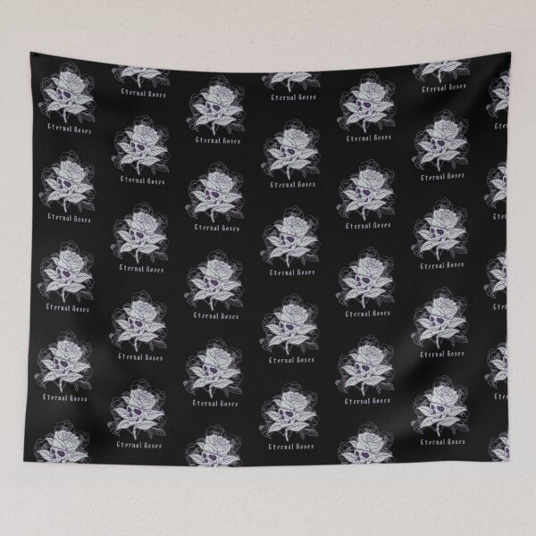 Item preview, Monochrome skull flower designed and sold by MonochromeEcho.
