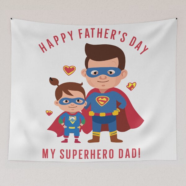 Item preview, Superhero Dad Illustration - Heartwarming Father's Day Gift! designed and sold by HahaHandlesHub.