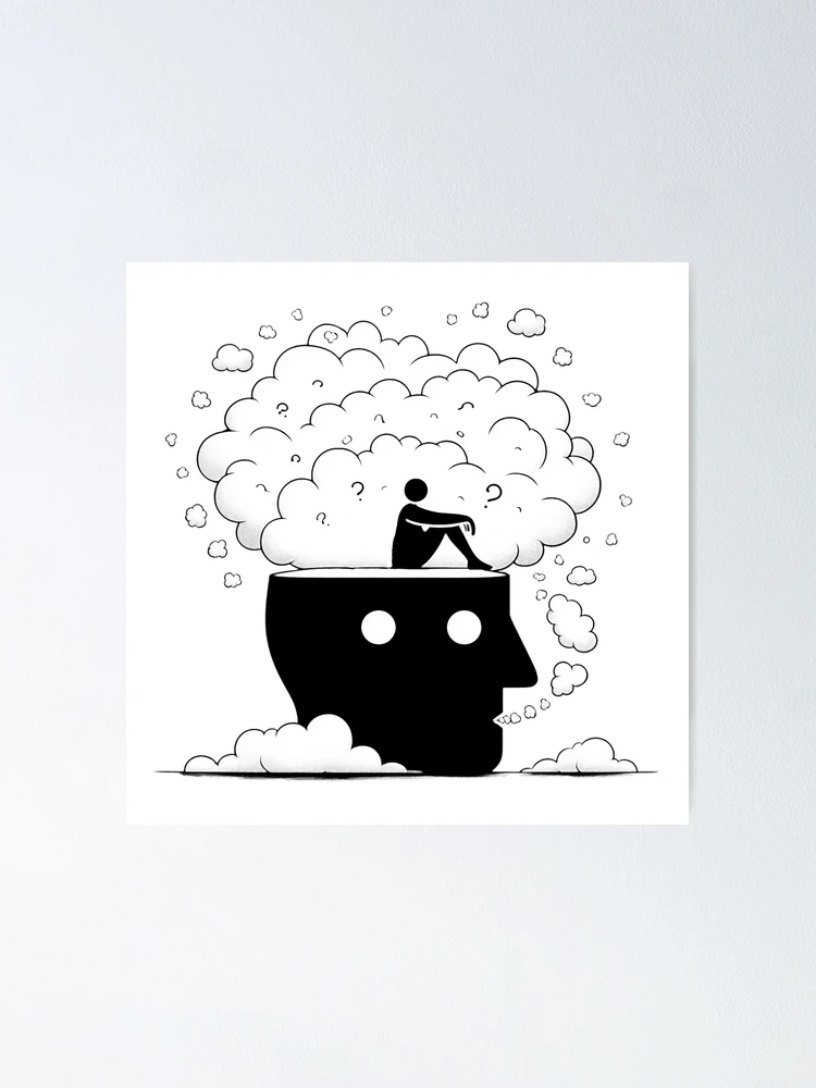 Thumbnail 1 of 3, Poster, Exploding Overthinker designed and sold by Mohsin Alnoor.