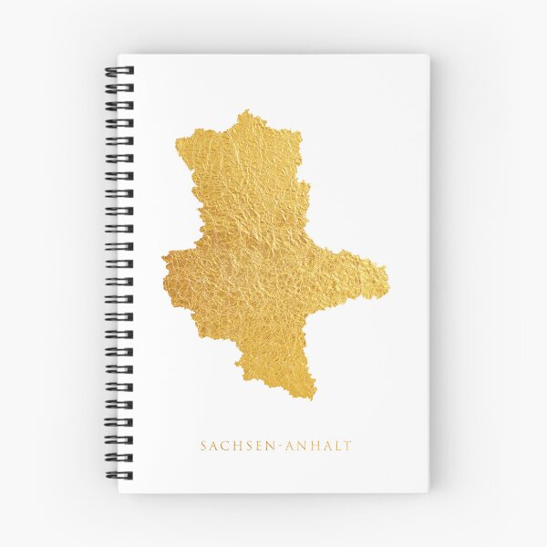 Item preview, Sachsen-Anhalt Gold Map designed and sold by ArtPrints.