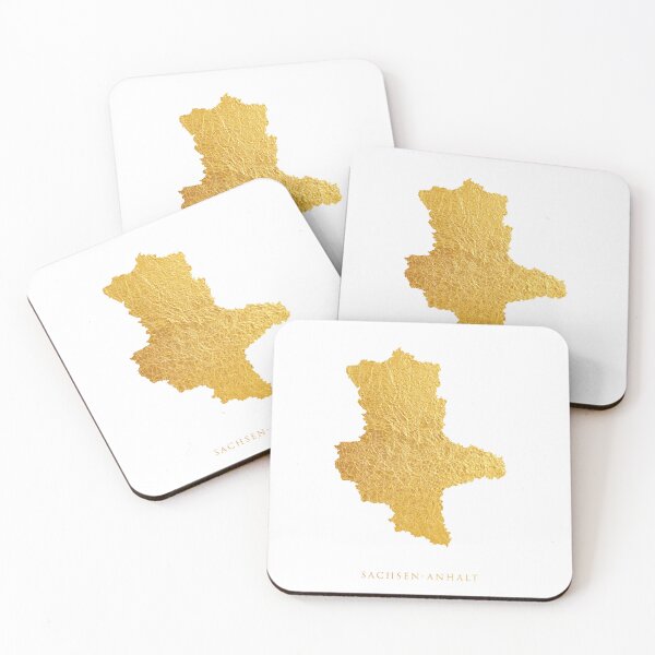 Item preview, Sachsen-Anhalt Gold Map designed and sold by ArtPrints.