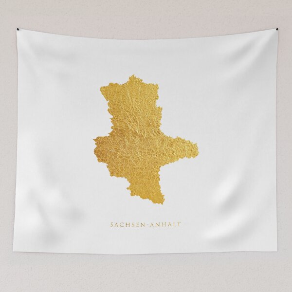 Item preview, Sachsen-Anhalt Gold Map designed and sold by ArtPrints.