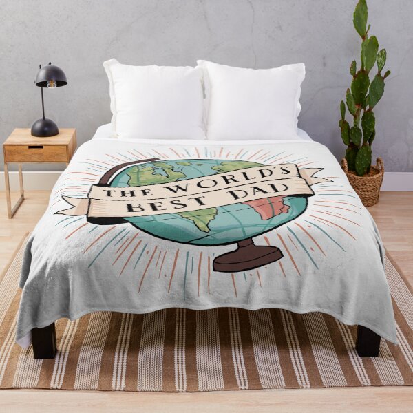 Item preview, World's Best Dad Globe Illustration - Heartwarming Father's Day Art! designed and sold by HahaHandlesHub.