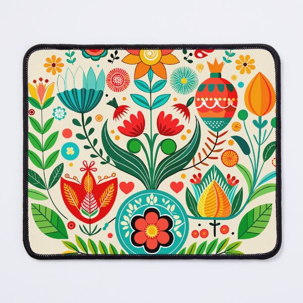Item preview, Scandinavia flowers ornaments designed and sold by Riocloud.