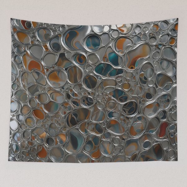Item preview, Abstract Metallic Paint Silver Alcohol Ink Pattern  designed and sold by ShaViArt.