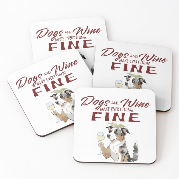 Item preview, Dogs and wine make everything fine Border Collie designed and sold by GoodyPaws.
