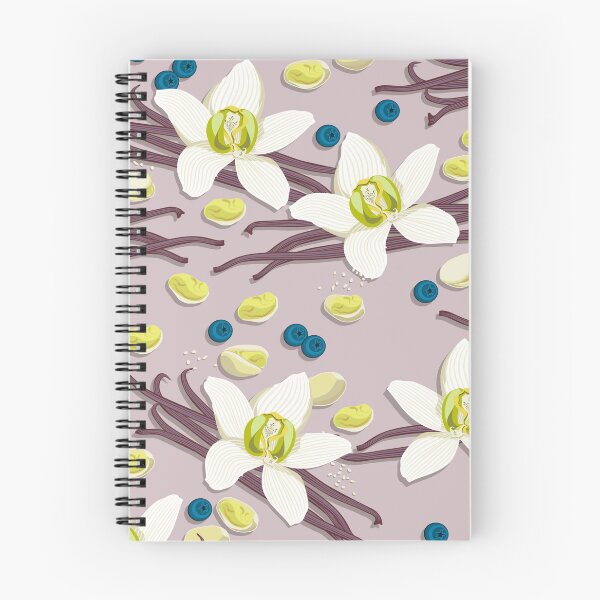 Item preview, Delicate flowers and fragrant vanilla pods, Beige background designed and sold by Alex  Blud.
