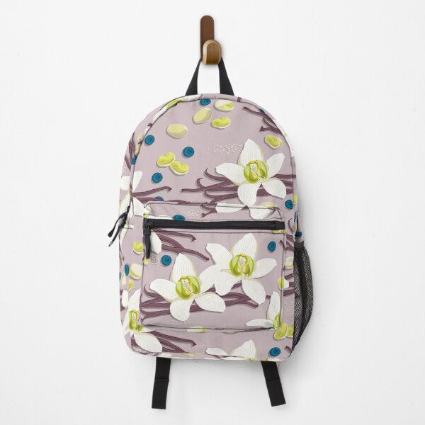 Item preview, Delicate flowers and fragrant vanilla pods, Beige background designed and sold by Alex  Blud.