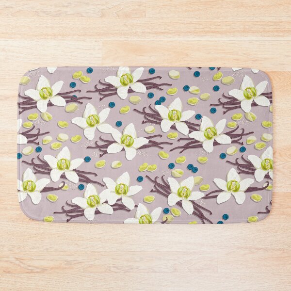 Item preview, Delicate flowers and fragrant vanilla pods, Beige background designed and sold by Alex  Blud.