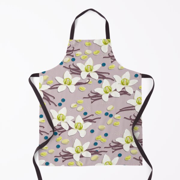 Item preview, Delicate flowers and fragrant vanilla pods, Beige background designed and sold by Alex Blud.