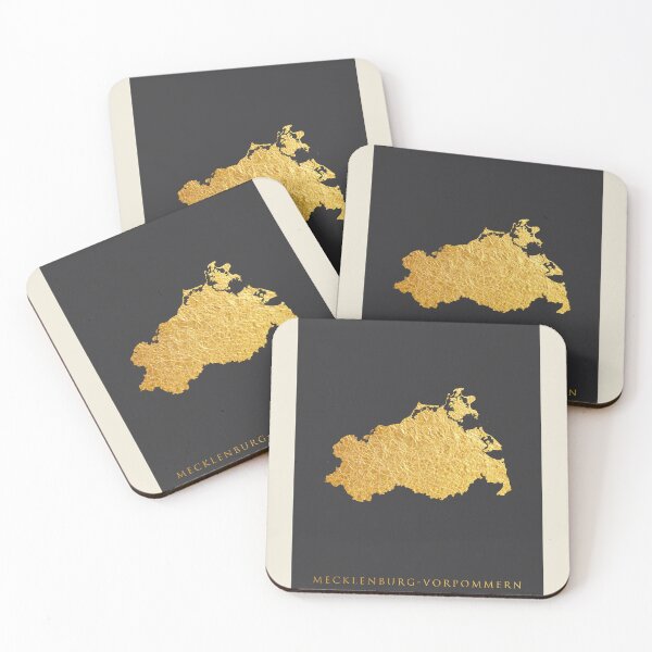 Item preview, Mecklenburg-Vorpommern Gold Map designed and sold by ArtPrints.