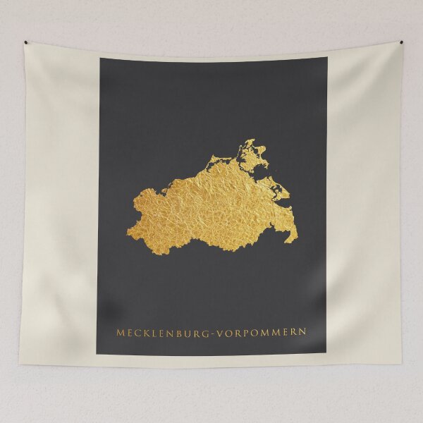 Item preview, Mecklenburg-Vorpommern Gold Map designed and sold by ArtPrints.