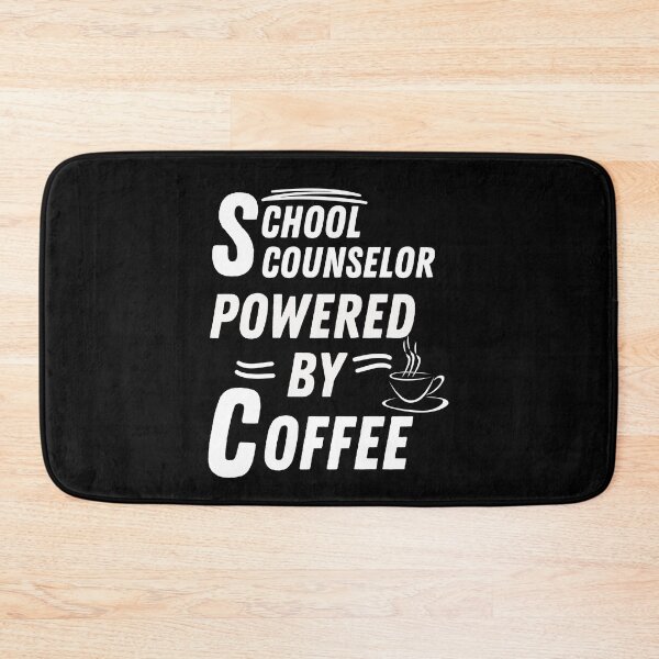 Item preview, School counselor powered by coffee designed and sold by annoying-shirts.