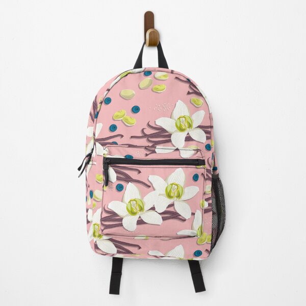 Item preview, Delicate flowers and fragrant vanilla pods, Pink background designed and sold by Alex  Blud.