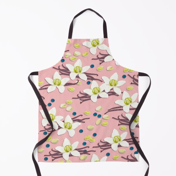 Item preview, Delicate flowers and fragrant vanilla pods, Pink background designed and sold by Alex Blud.