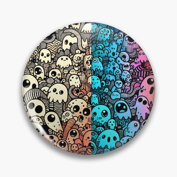 Item preview, Pattern Cute Doodle Ghosts Illustration Monsters designed and sold by ShaViArt.