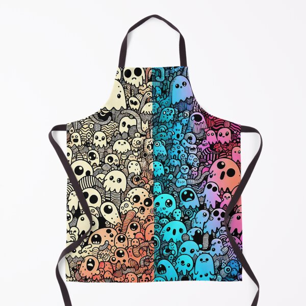 Item preview, Pattern Cute Doodle Ghosts Illustration Monsters designed and sold by ShaViArt.
