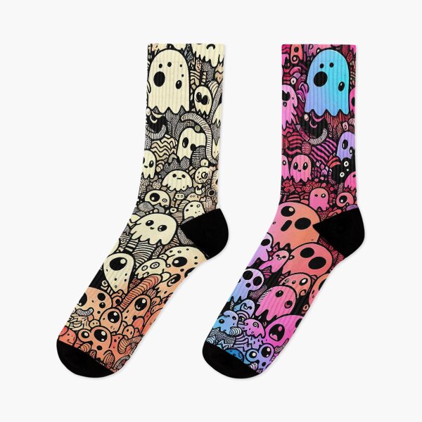 Item preview, Pattern Cute Doodle Ghosts Illustration Monsters designed and sold by ShaViArt.