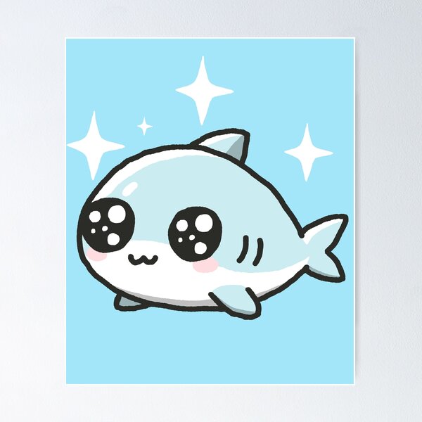 Kawaii Sea Animals Set Poster