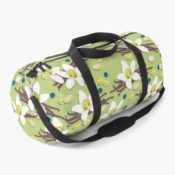 Item preview, Delicate flowers and fragrant vanilla pods, Green background designed and sold by Alex  Blud.