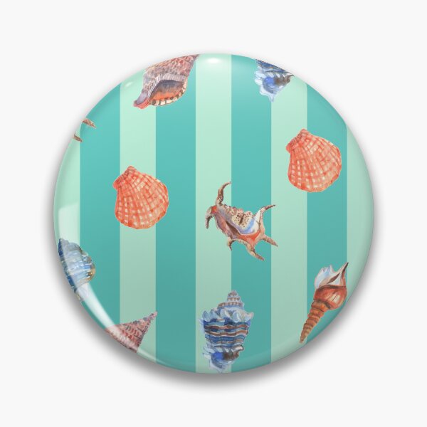Item preview, Teal Shells Stripes designed and sold by MaiZephyr.