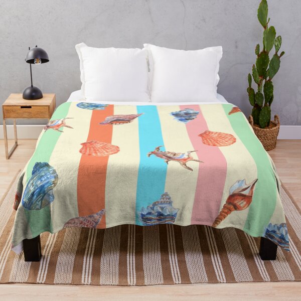 Item preview, Pastel Boho Seashells Stripes designed and sold by MaiZephyr.