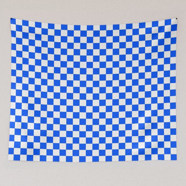 Item preview, Blue White Checker Checkered Pattern designed and sold by Bunmigraphics .