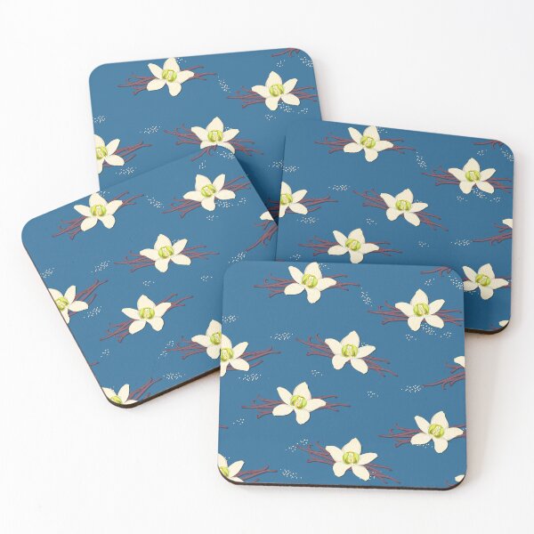 Item preview, Delicate flowers, Blue background designed and sold by Alex  Blud.