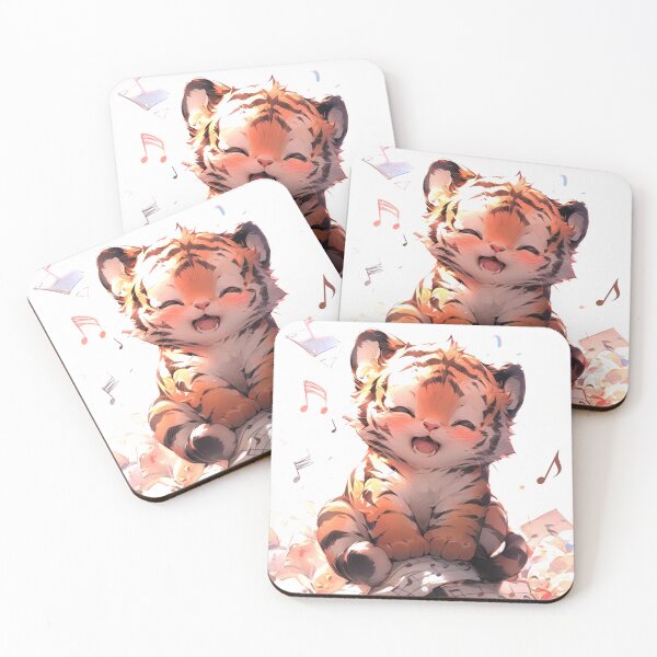 Item preview, Adorable Little Tiger Smiling designed and sold by ChibiMavis.