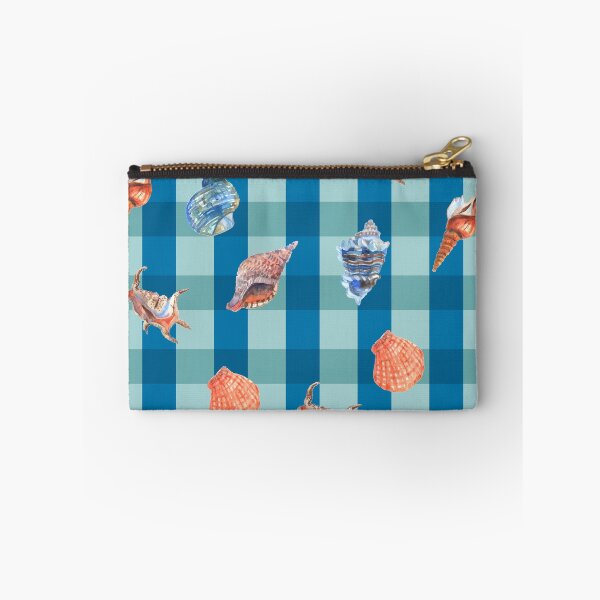 Item preview, Deep Blue Seashell Plaid designed and sold by MaiZephyr.