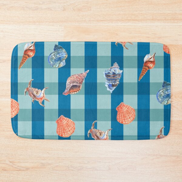 Item preview, Deep Blue Seashell Plaid designed and sold by MaiZephyr.