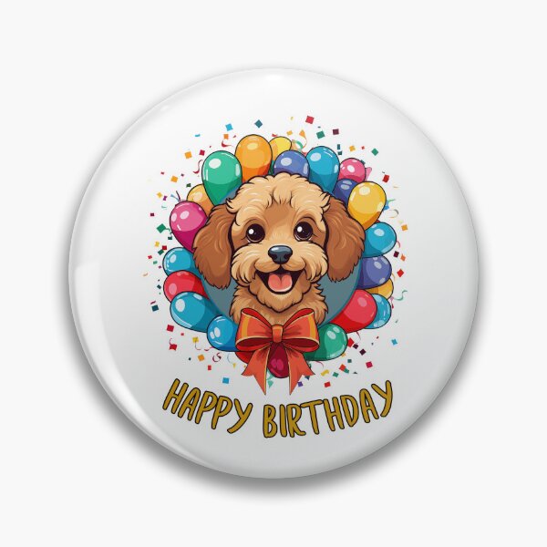 Item preview, Birthday Poodle Dog -  Red  - Happy Birthday! designed and sold by wotsthis.