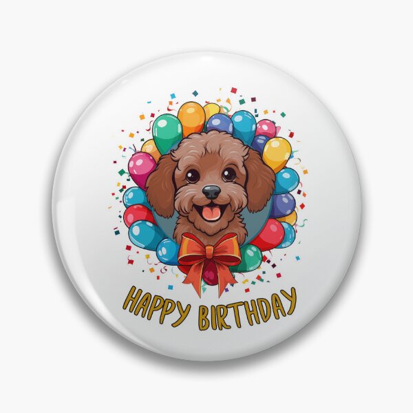 Item preview, Birthday Poodle Dog - Ruby Red  - Happy Birthday! designed and sold by wotsthis.