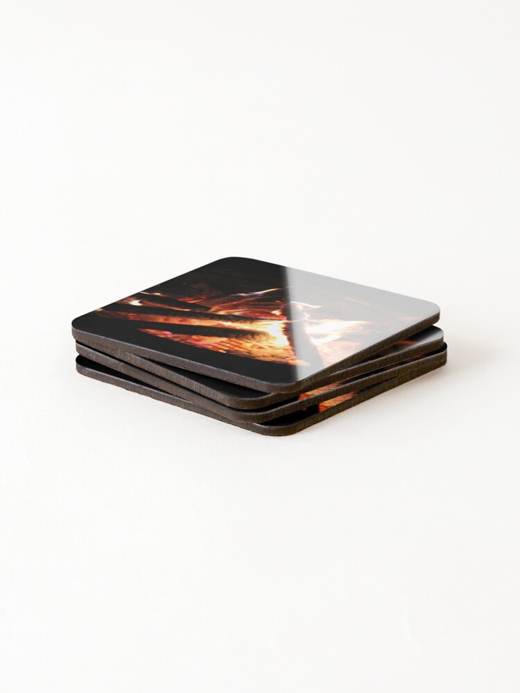Thumbnail 4 of 5, Coasters (Set of 4), Fire designed and sold by RbWillows.