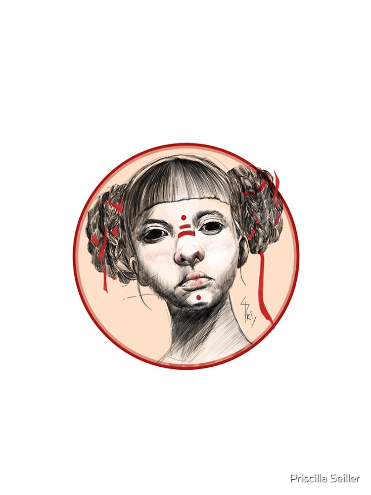 Aperçu 4 sur 4. Coque iPhone avec l'œuvre Portrait de femme  créée et vendue par Aldarane.