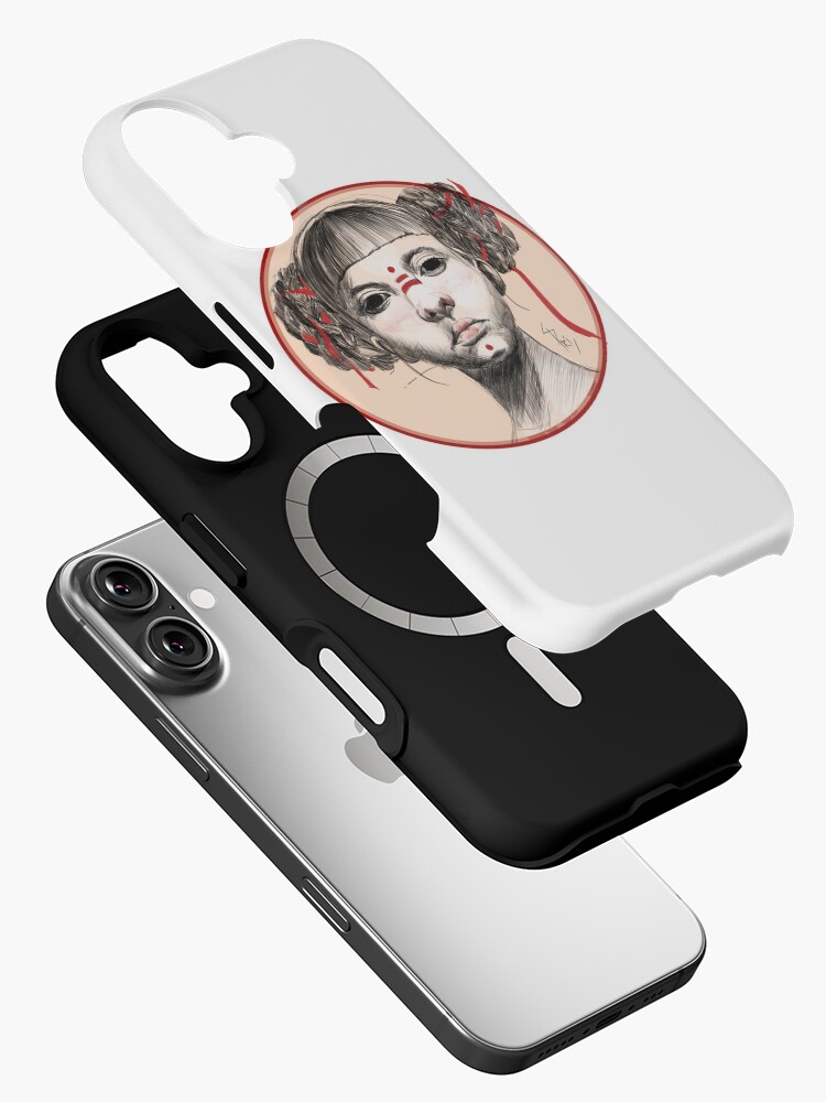 Aperçu 2 sur 4. Coque iPhone avec l'œuvre Portrait de femme  créée et vendue par Aldarane.