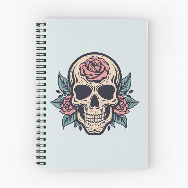 Item preview, Floral skull with roses designed and sold by MonochromeEcho.