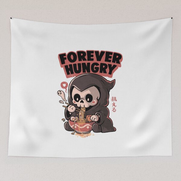 Item preview, Forever Hungry - Funny Cool Skull Death Lamen Food Gift designed and sold by EduEly.