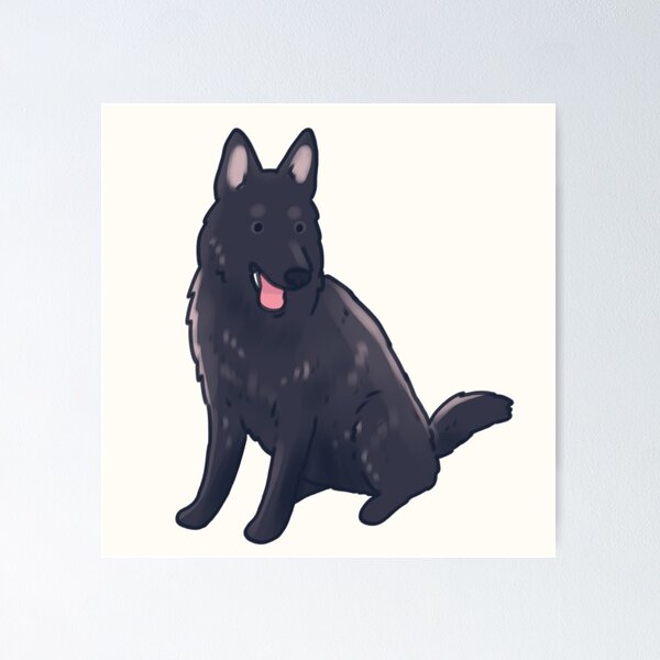 Item preview, Black german shepherd illustration  designed and sold by Artofmayara.
