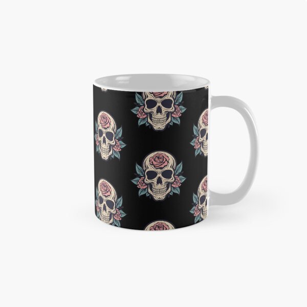 Item preview, Floral skull with roses designed and sold by MonochromeEcho.