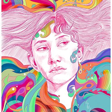 Aperçu de l'œuvre Portrait de femme psychédélique de Priscilla Seiller